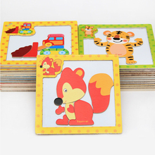 Children 3D Magnetic Puzzle Jigsaw Wooden Toys Cartoon Animals Traffic Puzzles Tangram Kids Educational Toy for Children 2024 - buy cheap