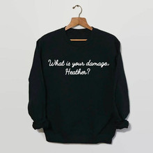 Sugarbaby What Is Your Damage Heather Heathers Movie 80s Movies Winona Ryder Movie quote Tumblr Sweatshirt Unisex Casual Tops 2024 - buy cheap