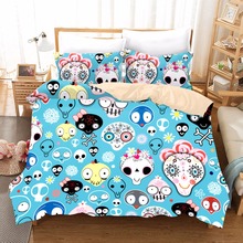 Cartoon Sugar Skull Bedding Bedding Duvets And Linen Sets Bed Sheets Kawaii King Size Bedding Set Kids Duvet Cover Pillowcase F 2024 - buy cheap