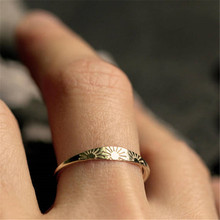 Женские кольца из розового золота 2020 пробы, обручальные кольца для женщин, ювелирные изделия, модное женское кольцо с резьбой по солнечному свету, Женское кольцо на палец 2024 - купить недорого