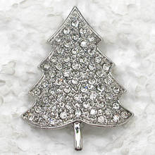 Wholesale Christmas tree Rhinestone Pin brooches Jewelry Gift C101819 2024 - buy cheap