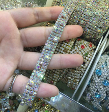 Cadena de diamantes de imitación para boda, 1 yarda, para bricolaje 2024 - compra barato