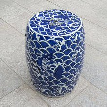Antique Chinese HAND PAINTED Blue and White Porcelain Garden Furniture Stool 2024 - buy cheap