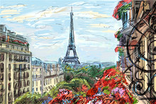 Pintura de diamante 5d de "Torre Eiffel, París, Francia", bordado de diamantes de imitación cuadrados, punto de cruz, decoración de boda 2024 - compra barato