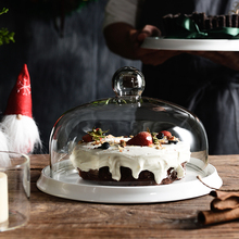 Bandeja de exhibición para decoración de tartas, cubierta de vidrio para Postres, foto de mármol, herramientas de decoración de pasteles 2024 - compra barato