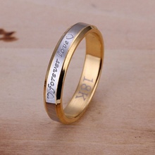 For women lady girl wedding Gold color Ring Jewelry noble love elegant charming fashion Holiday gift R096 2024 - buy cheap