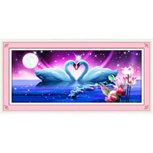 Diy Diamond Painting White swan heart shape Cross Stitch Kits Full square 5d Diamond Embroidery Mosaic Home Decor Y2382 2024 - buy cheap