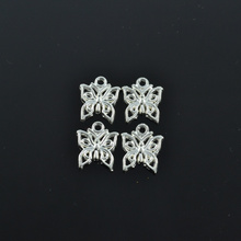 60pcs Silver Plated butterfly Charms alloy Pendants for Bracelet Necklace Jewelry Making Accessories DIY 12*12mm D211 2024 - купить недорого