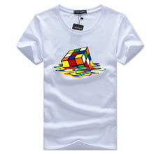 Swenearo novo 2021 verão rubik impressão engraçado camiseta masculina casual o-pescoço de manga curta marca tshirt masculina hip-hop camisa masculina 2024 - compre barato