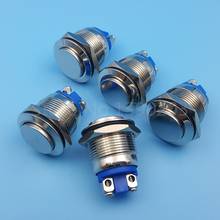 5Pcs Metal 19mm High Round Head Momentary Push Button Switch 1NO Screw Terminals 2024 - buy cheap