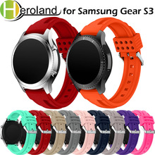 22mm Silicone Sport strap for Samsung Gear S3 Frontier/Classic Watch Band Replacement Bracelet watches Strap accessories black 2024 - buy cheap