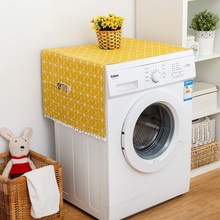 Novo! Cobertura para máquina de lavar antipoeira, saco de armazenamento multifuncional para geladeira estilo rústico 2024 - compre barato