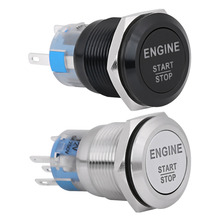 Car Auto Latching Push Button Engine Start Button Starter Switch White LED Ignition Starter Waterproof 12V Universal 2024 - buy cheap