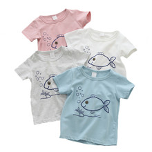 Short Sleeve Baby Boys T-Shirts Cotton Boy's Clothing Baby Tshirt Cartoon Fish Casual Top Baby Summer First Birthday Boy Clothes 2024 - buy cheap