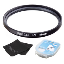 RISE 58mm Ultra-Violet UV lens Filter Protector+case+gift for Nikon Canon Sony Pentax Sigma camera 2024 - buy cheap