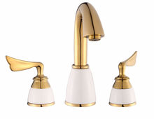 FREE SHIPPING gold colour  sink  waterfall  faucet widespread  sink lavatory faucet 2024 - buy cheap