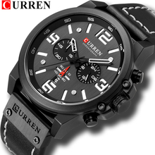 Mens Watches Top Brand Luxury CURREN Sports Watch Men Military Leather Quartz-watch Waterproof Male Clock Relogio Masculino 2024 - buy cheap