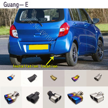 car stickers cover muffler exterior back end pipe dedicate exhaust tip tail outlet ornament 1pcs For Suzuki CELERIO 2016-2019 2024 - buy cheap