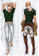 Аниме Shingeki no Kyojin Attack on Titan Eren Jaeger Ackerman Levi Ymir Подушка «Dakimakura» чехол для обнимания тела 2024 - купить недорого