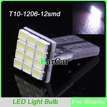 20PCS/Lot T10 194 1206 12SMD Car Side Indicator Light, 12V W5W 168 Car Door Bulbs 161 921 Clearance Lights 912 Dome Lamp White 2024 - buy cheap