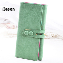 New Fashion Women Wallets Cards Holder Matte PU Leather Lady Handbags Hasp Money Coin Purse Candy Colors Long Clutch Wallet Bgas 2024 - buy cheap