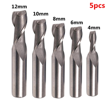 5pcs HSS 2 Flute Straight Shank End Mill Router Bit 4mm 6mm 8mm 10mm 12mm CNC Machines Cutter Tool Milling Cutter 2024 - buy cheap