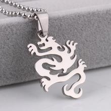 Fly dragon pendant necklaces bead chain for men women 316L Stainless Steel necklace wholesale 2024 - buy cheap