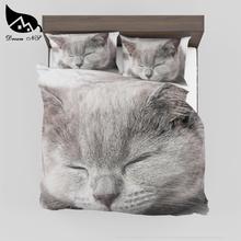 Dream ns impressões de efeito 3d quarto de cama, produtos têxteis para casa, impressão fotográfica de alta definição, bonito, pequeno gato 2024 - compre barato