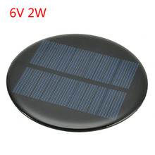 6V 2W 0.35A Солнечная энергия 80 мм DIY Мини поликристаллический кремниевый модуль солнечных элементов Круглый Панель солнечных батарей эпоксидная доска 2024 - купить недорого