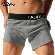 Taddlee short masculino de algodão, sexy, cueca boxer e corrida casual para homens, calção de moletom para homens 2024 - compre barato