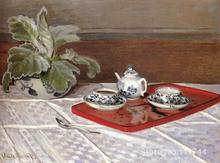 Conjunto de chá claude monet pinturas para venda arte de paisagem artesanal de alta qualidade 2024 - compre barato