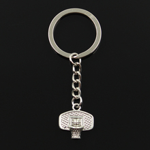 Fashion 30mm Key Ring Metal Key Chain Keychain Jewelry Antique Silver Color Plated Basketball Hoop 20x19mm Pendant 2024 - buy cheap