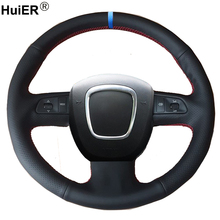 Huier-capa de volante de carro para audi, compatível com os modelos a3 (8p) 2003-2011, 2008, a4 (b8) 2008-2012, a5 2006-2012, a6 (c6) 2005-2012 2024 - compre barato