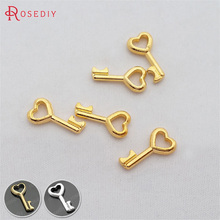 (29217)50PCS 15x7MM Gold Color Zinc Alloy Small Love Key Charms Pendants Diy Jewelry Findings Accessories Wholesale 2024 - buy cheap