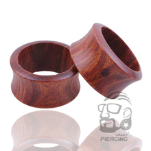 Organic Wood Ear Plugs Hollow Wood Double Flared Earring Tunnels Gauges Piercing 2017 New 2024 - buy cheap