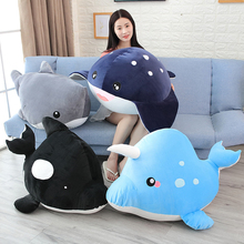 35-70cm dos desenhos animados vida marinha bonito unicórnio baleia tubarão diabo rays peixe brinquedo de pelúcia macio recheado kawaii assassino baleia travesseiro almofada 2024 - compre barato