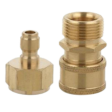 2pcs Brass Garden Hose Quick Connector Easy Connect Fitting M22 Male and M22 Female Set 2024 - buy cheap