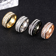 Moredear anel de casamento e noivado 8mm, anel de aço inoxidável 316l para nunca desbota 2024 - compre barato