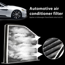 Серый воздушный фильтр салона автомобиля с активированным углем, волоконный воздушный фильтр для автомобиля, прочный фильтр для очистки воздуха 2024 - купить недорого