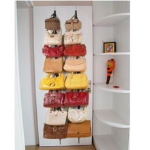 High Quality Hanging Handbag Cap Rack Holder Purse Storage Hat Clothes Organizer Over Door Straps With 16 Hook AA 2024 - buy cheap