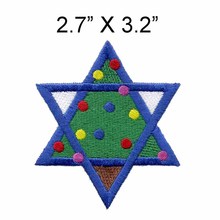 Patch bordado hexágono estrela 2.7 "de largura para pontos bonitos/coloridos/pequenos 2024 - compre barato