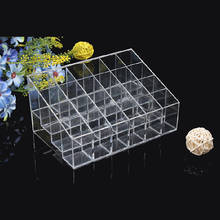 New arrival Clear Acrylic Makeup Organizer Storage Box 4 Layers Nail Polish Display Rack 24 Lipstick Jewelry Stand Holder 2024 - buy cheap