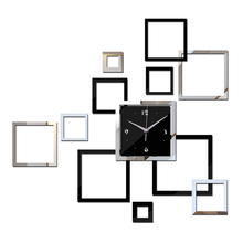 fashion wall clock acrylic mirror diy clocks reloj de pared horloge decor 3d stickers living room europe Quartz watch 2024 - buy cheap