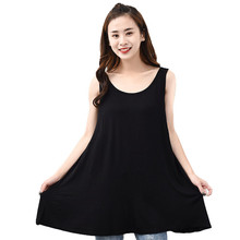 Verano nueva modal de algodón de las mujeres dormir vestido de salón simple color sólido ropa mujer camisones plus tamaño Sleepshirts XL-6XL 2024 - compra barato