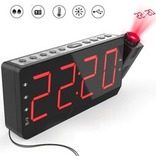 LED Digital Radio Alarm Clock with time Projection Temperature Electronic Table Watch Bedside Desk Projector watch nixie Clock 2024 - buy cheap