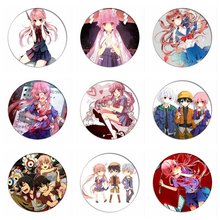Anime Mirai Nikki Gasai Yuno Cosplay Badges Brooch Pins Icon Amano Yukiteru Collection Bag Breastpin for Backpacks Clothes Decor 2024 - buy cheap