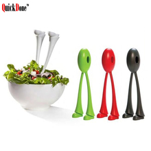 QuickDone-vajilla de pierna larga para ensalada de frutas y verduras, utensilios de cocina, tenedor de pie, herramientas de Pasta y comida, NDK0346, 2 unids/set por juego 2024 - compra barato