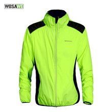 Wosawe Для мужчин wo Для мужчин Велоспорт Водонепроницаемый куртка велосипед дождевик Велосипедный Спорт ветрозащитный Джерси спортивный зеленый 2024 - купить недорого