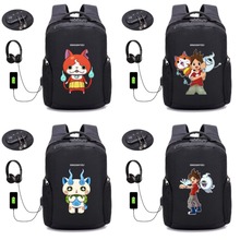 Mochila de anime japonés yo-kai Watch para hombre, mochila para ordenador portátil, mochila de viaje para adolescentes con carga USB, 22 estilos 2024 - compra barato