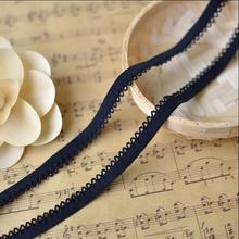 Hot! 20 Meters Sewing Lace Trim Ribbon Wholesale 1cm Width Black Garment Accessories Lace Material 2024 - buy cheap